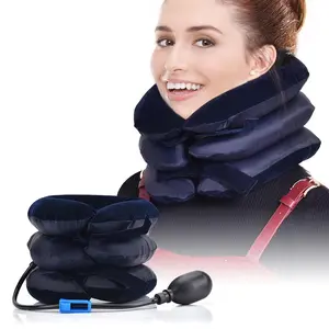 Neck Stretcher, Cervical Traction Device, Neck Traction Device for Neck Pain Relief, Adjustable Inflatable Neck Stretcher Cervical Traction and Neck Brace, Neck Decompression Home Use (Blue)