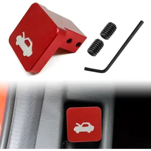 Aluminum Alloy Hood Latch Release Handle Cable Repair Kit-Compatible with Honda Civic (1996-2011), Honda CR-V (1997-2006) & Honda Element (2003-2011)-Red