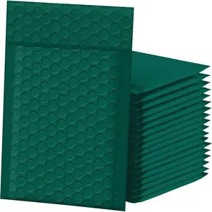 Bubble Mailers 4x8 Inch 50 count Ultramarine Green Shipping Bags, Chic Colored Padded Mailing Envelopes For Small Business, Opaque Matte Self Seal Bubble Poly Mailers Bulk #000