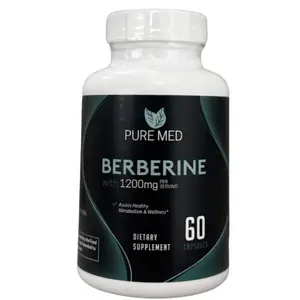 Pure Med Berberine Pure Med 1200mg per Serving 60 Capsules Dietary Supplement for Healthy Metabolism & Wellness