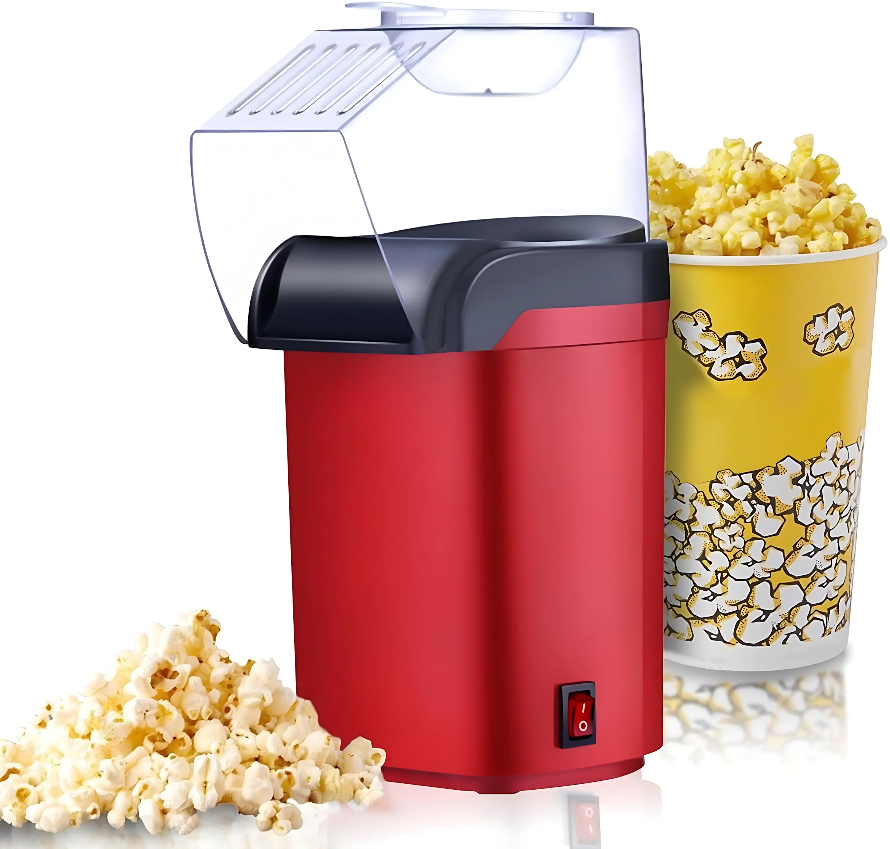 Popcorn Maker, Air Popcorn Popper with Measuring Cup for Movie Nights, Oil-Free Homemade Popcorn Machine measure