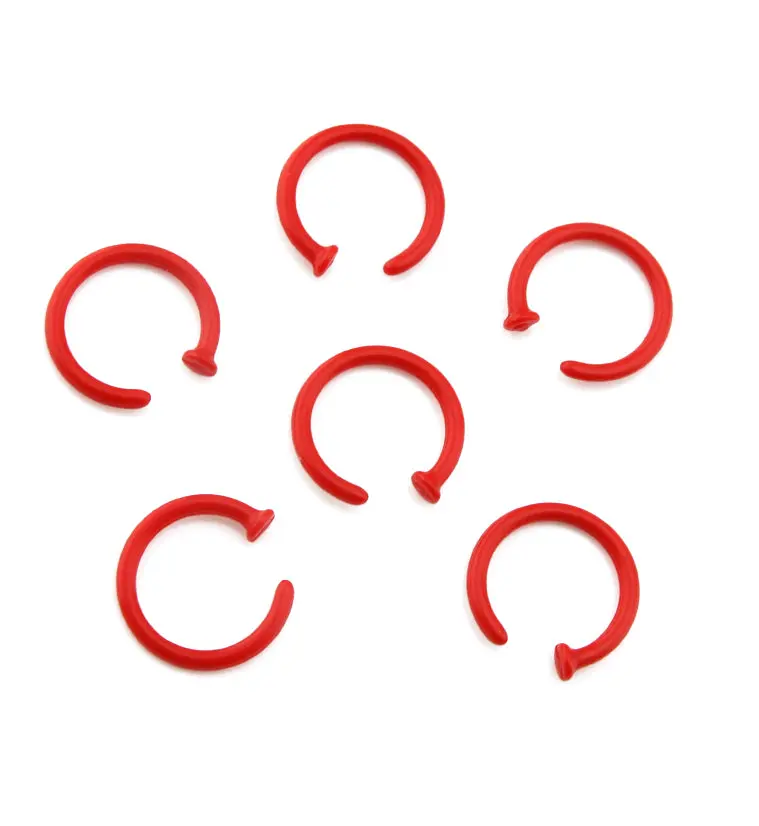 Red Bioflex Nose Hoop Ring