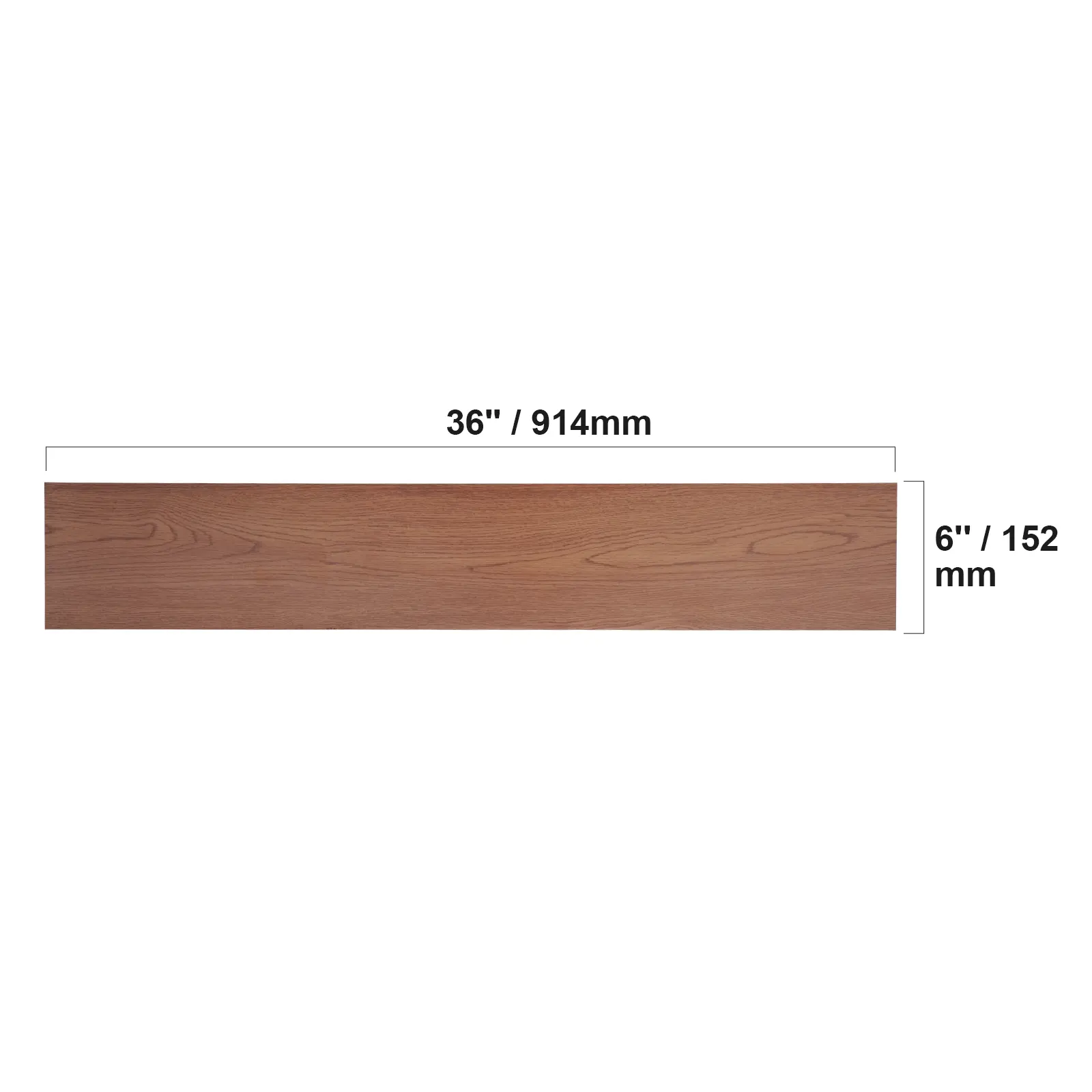 【summerfinds】VEVOR Self Adhesive Vinyl Floor Tiles 36 x 6 inch, 36 Tiles 2.5mm Thick Peel & Stick, Deep Brown Wood Grain DIY Flooring for Kitchen, Dining Room, Bedrooms & Bathrooms, Easy for Home Decor, Water Resistant Floors