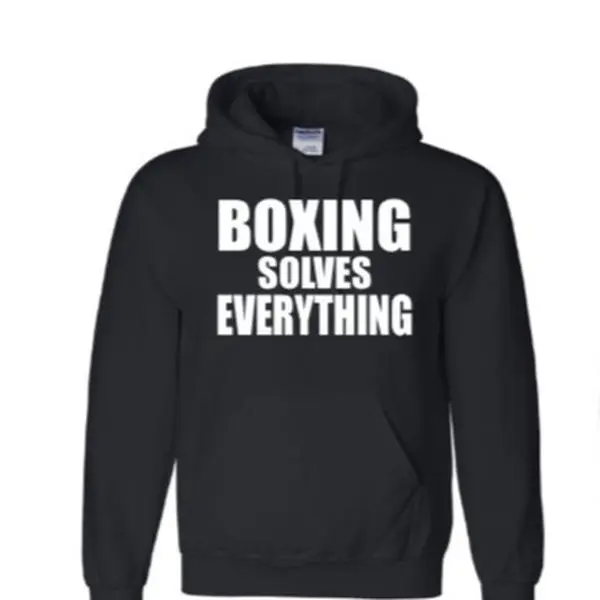 Boxing Solves Everything Sweatshirt - Bold Statement Design for Boxing Fans & Casual Wear
