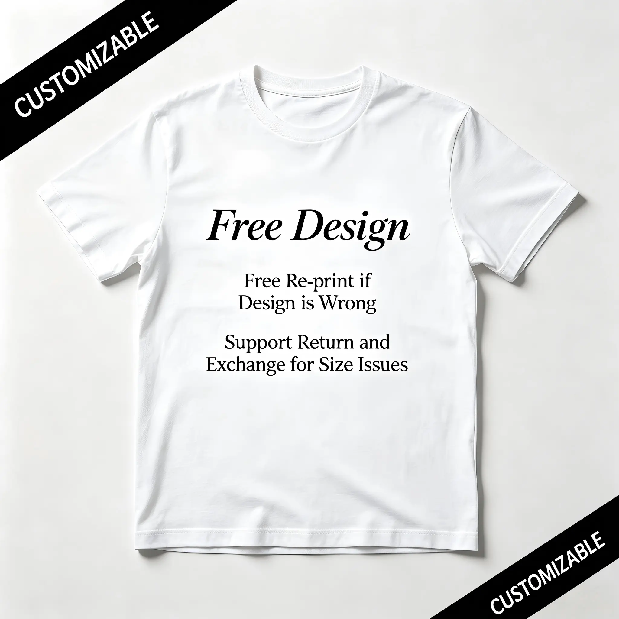 Custom T Shirts for Men Women, Design Your Own Personalized Tee With Custom Photo, Text & Graphic | Free Design, Free Re-Print For Print Error, Size Issue Free Return
