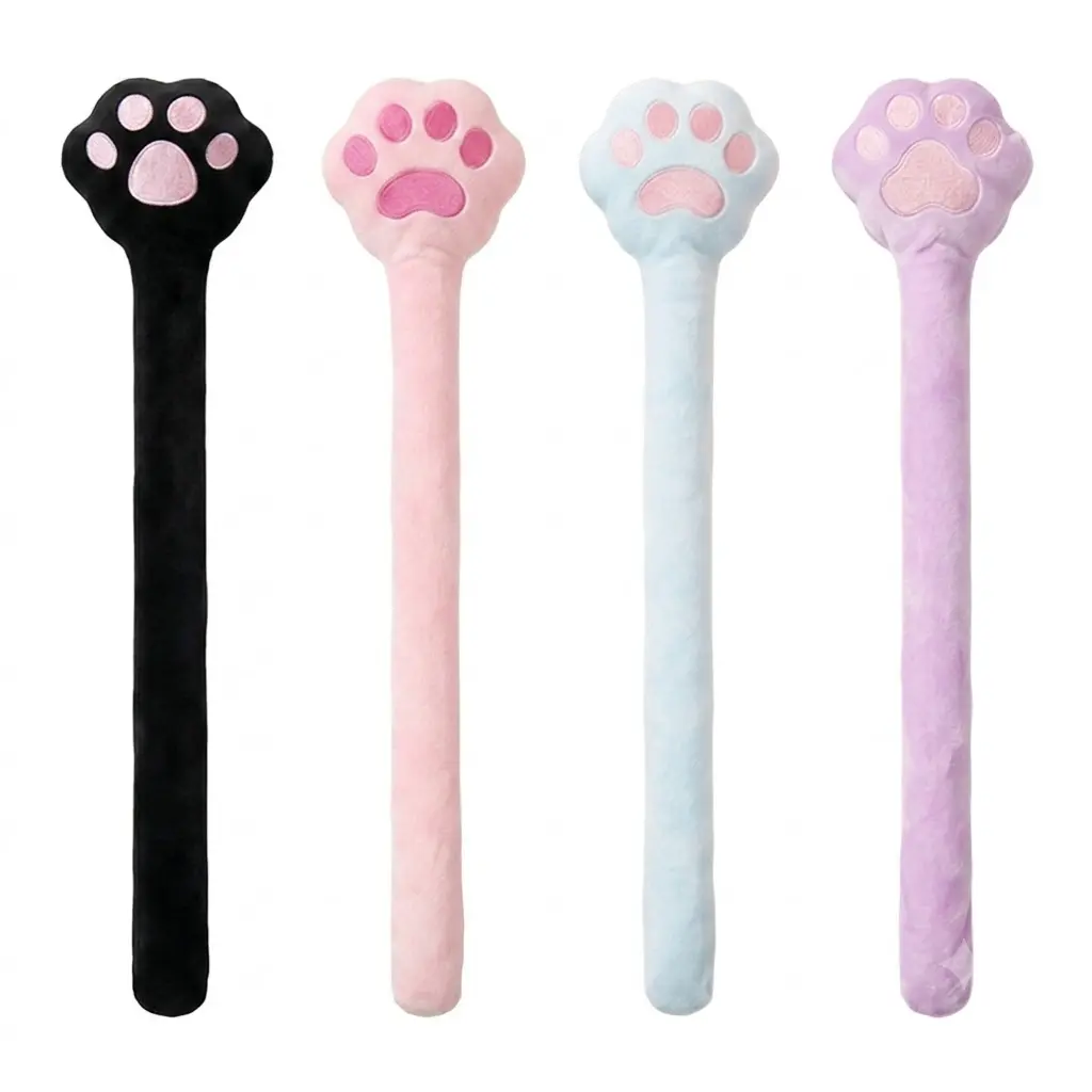 Cat Paw Massage Stick for Neck, Shoulder & Back - Soft Plush Meridian Tapping Hammer for Body Muscle Relaxation & Tension Relief - Cute Self Care Gift for Women