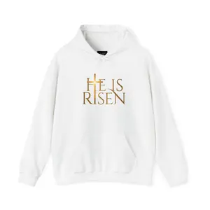 He Is Risen Hoodie — Christian Easter Resurrection Sweatshirt