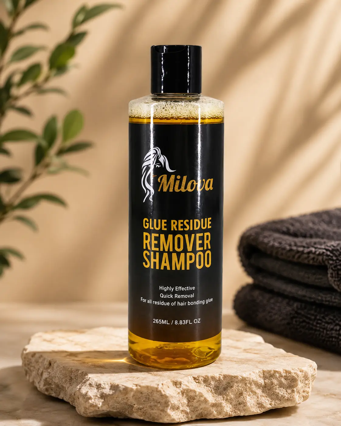 Stubborn Glue Residue Remover Shampoo, Professional Deep Cleansing Formula for Adhesive Buildup, Easy-to-Use Haircare Solution