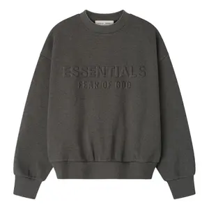 Fear of God Essentials Embossed Classic Crewneck Sweatshirt 'Charcoal Heather' 192HO256551F