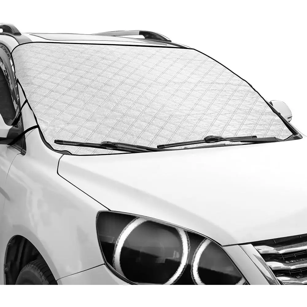 Windshield Snow Ice Cover - 61.8"50.4", 4-Layer Protection Snow Cover Wiper Protector, Front Window Winter Frost Cover for Most Automotive Cars SUVs Trucks Vans shopping friday black douyin car window shade wind sticker