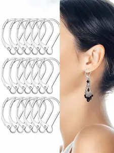 20PCS Stainless Steel Leverback Earring Hooks, Gold & Silver Mixed Colors, Secure Clasp Earring Findings for DIY Jewelry Making, Secure Earhooks