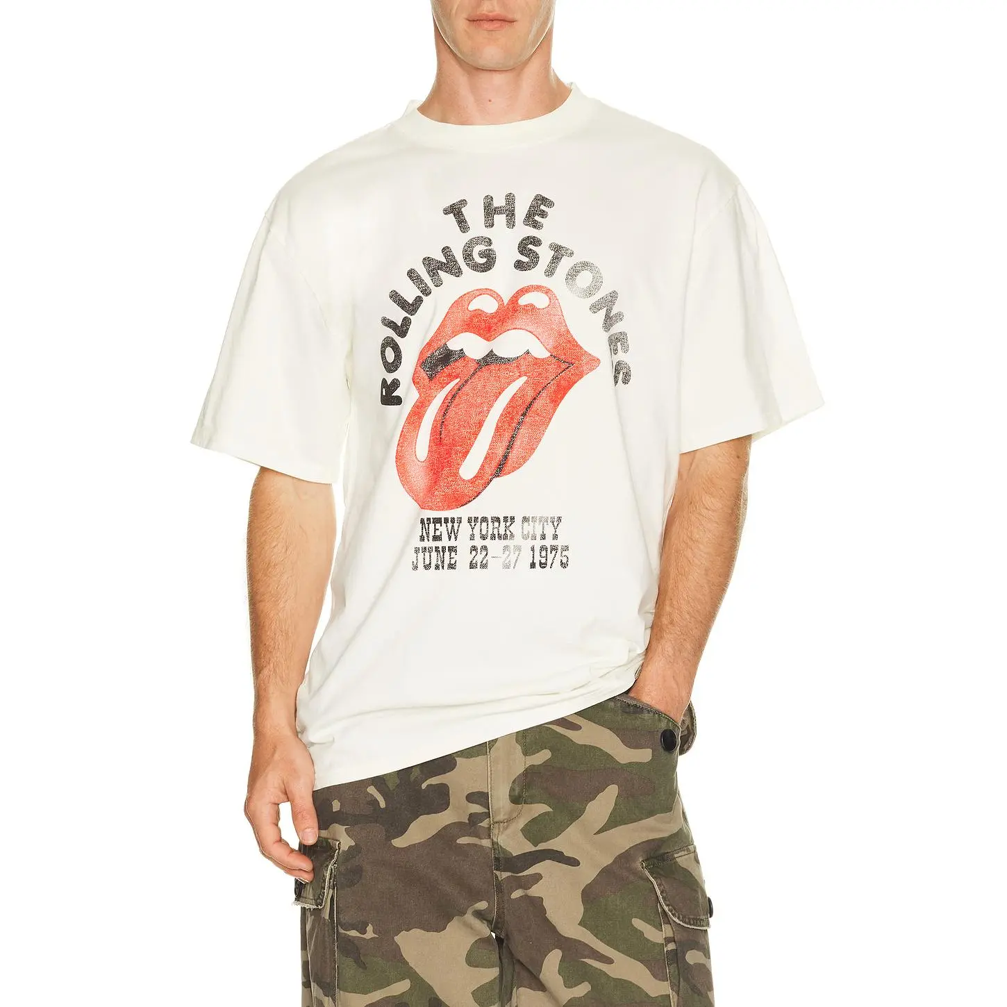 Philcos Rolling Stones Tour Of The Americas Tee in Natural