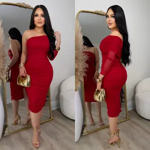 Alanis Mesh Dress (Red)