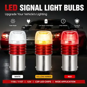 4Pcs 72-LED Car Light Bulb Kit, Turn Signal + Brake Light + Indicator 3-in-1, for All Weather, Fit Harley Honda