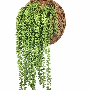 Artificial Succulent Plant Decor, Heart Leaf Design, Indoor Wall Hanging Basket, Realistic Faux Plant Decoration for Home & Office