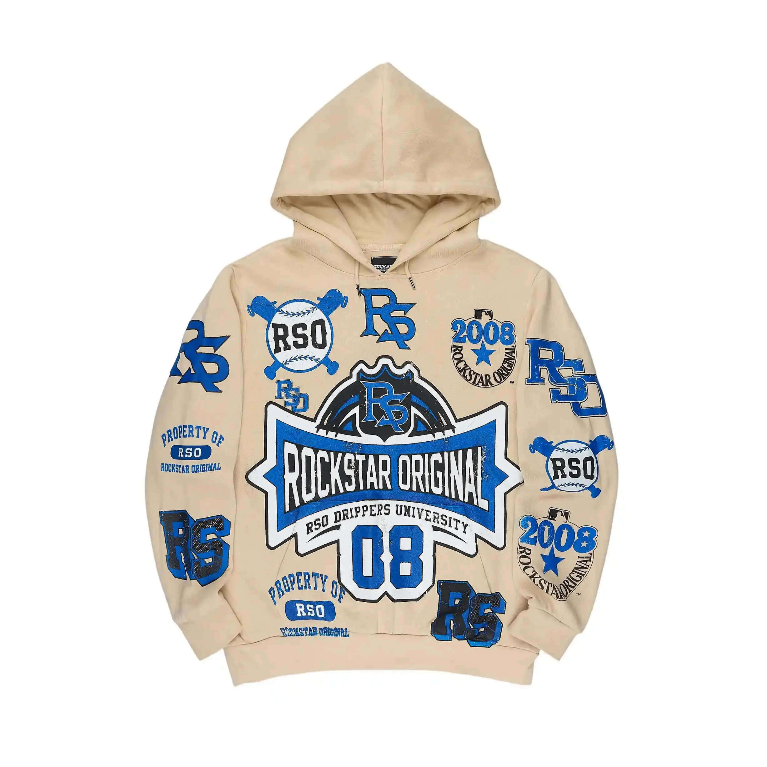 Mavrix Beige Graphic Hoodie