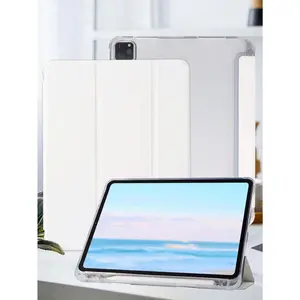 1PC Solid Color Tablet Case, Soft Shock-Absorbing Protection, Ultra-Thin/Stand Function/Auto Wake, Compatible with iPad 9.7/10.2/10.9/11/12.9, 10th Generation, Air 11, Air 4/5/6, and Galaxy A7/A8/A9+/S6/S7/S8/S9/S9FE/S10+, available in Pink/Black/White.