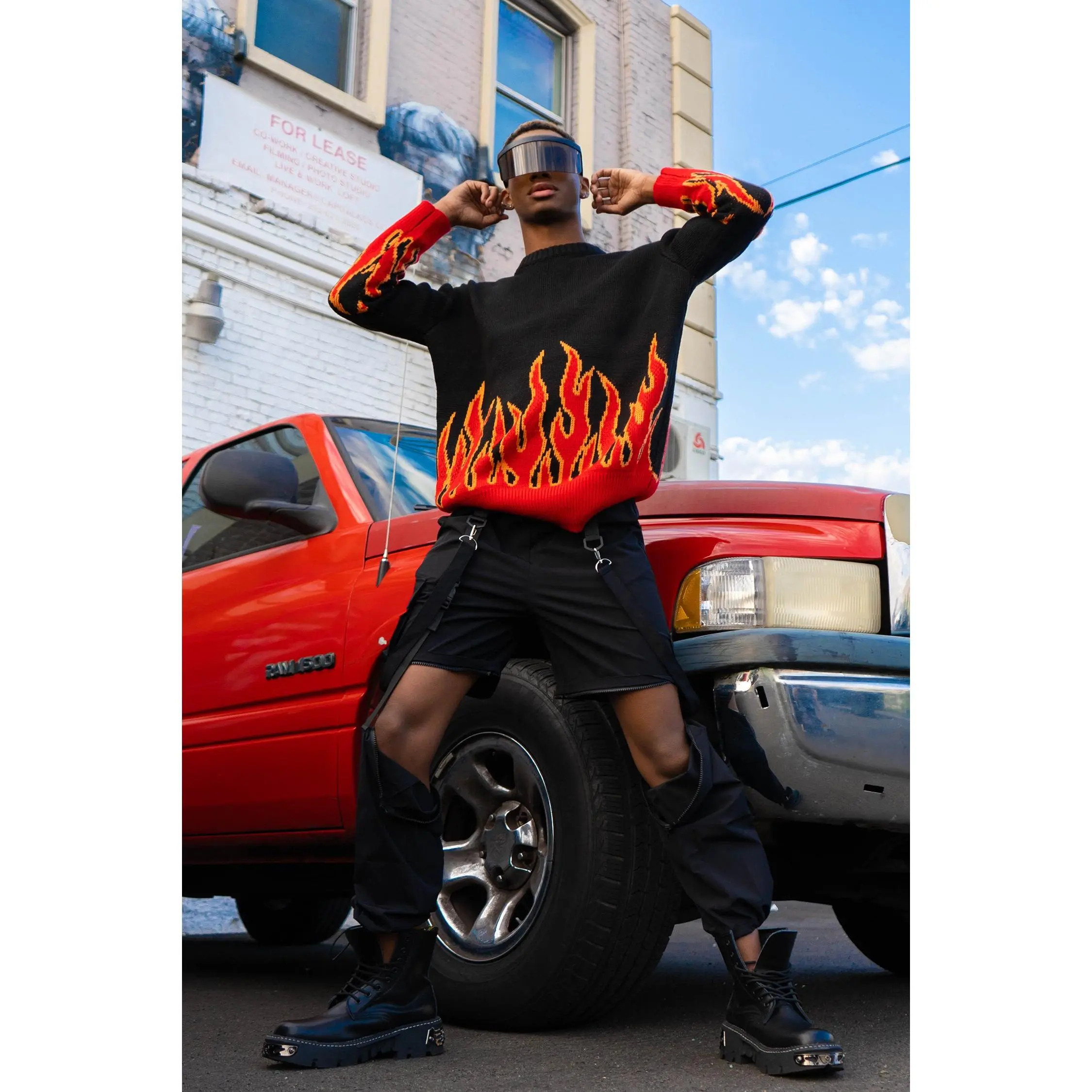 FLAME BLAZE oversized sweater