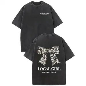 Local Girl Coquette Bow Hoodie Camouflage Design Graphic Casual Hooded Pullover for Women Oversized Print Apparel Made In The USA Long Sleeve Fitted Sweatshirts Everyday Wear Black Style