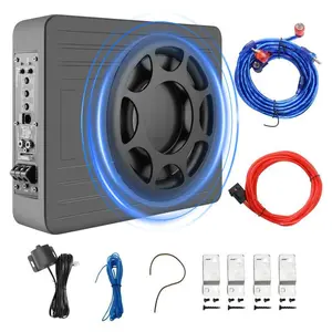 10 inch 1000W Subwoofer for Cars, Slim Under Seat Car Subwoofer Powered, RCA/High Level Input, Bass Boost Control, Phase Switch, Car/Truck Car Audio Subwoofer Sub Built in Amplifier, car acceossories
