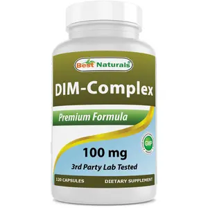 Best Naturals DIM-Complex 100 mg 120 Capsules for Estrogen Metabolism & Balance Non-GMO Gluten-Free USA Made GMP Certified - Fitness
