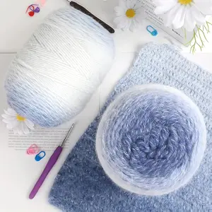 2/4pcs 200g/7oz Skeins, Variegated Gradient Yarn, 71% Acrylic 29% Nylon, Soft Skin-Friendly Comfortable Yarn for Knitting Sweaters, Blankets, Handmade Gifts, Variegated Yarn