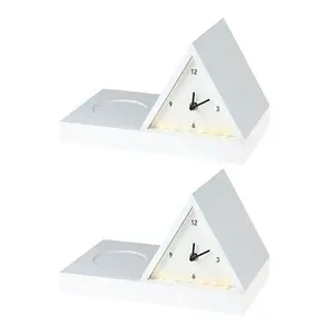 Improvements Book Rest Clock w/Light and Storage 2-pack