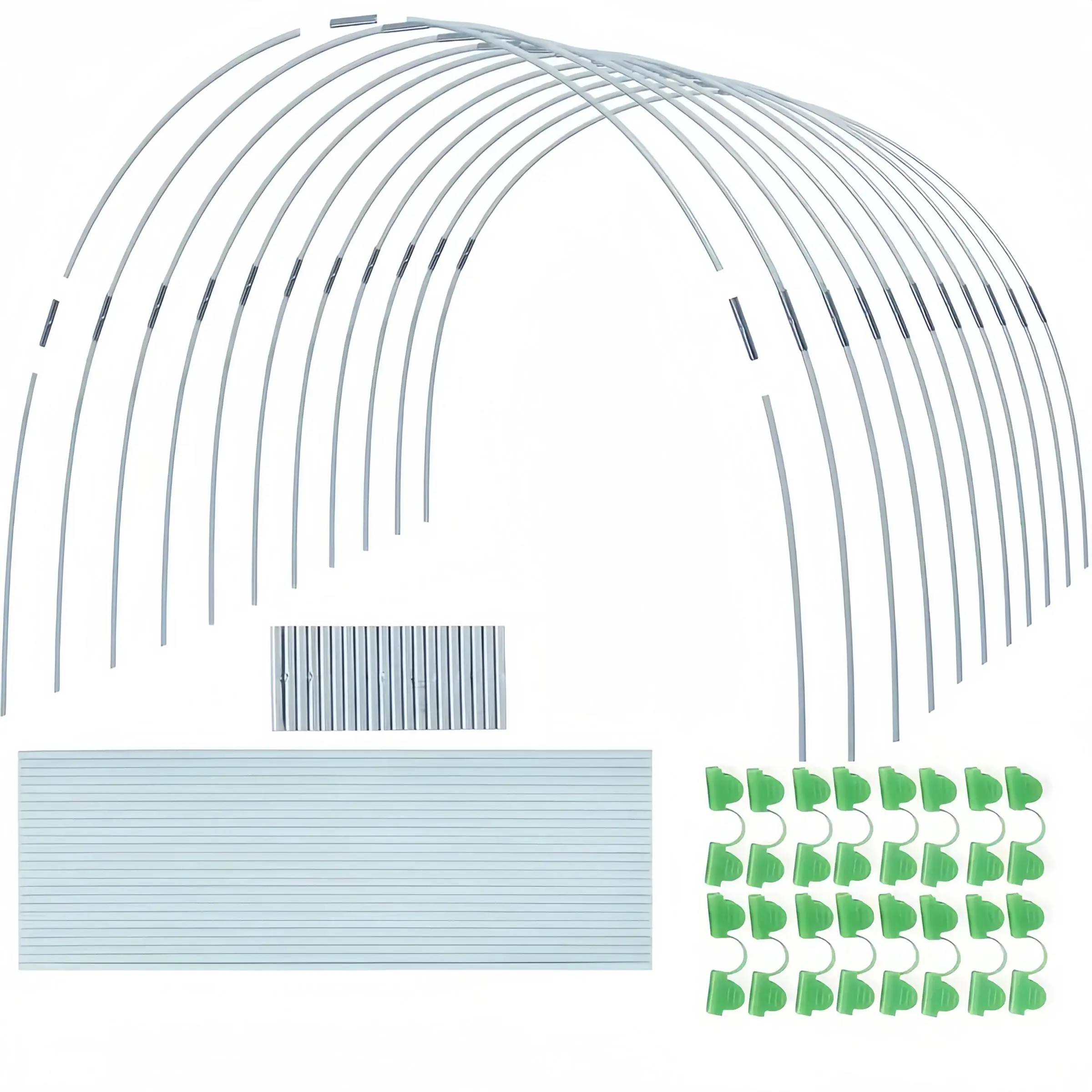 Fiberglass Greenhouse Hoops, 43 Inch Wide Rust Resistant Fiberglass Greenhouse Hoops for DIY Gardening Plant Tunnel, Garden Fabric Support Hoop Frame
