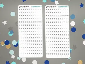 Schedule Time Strip Stickers - Long