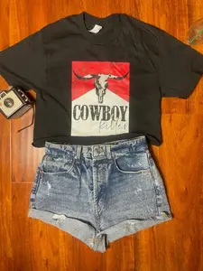 Cowboy Killer Graphic Tee | Western  Crop Top