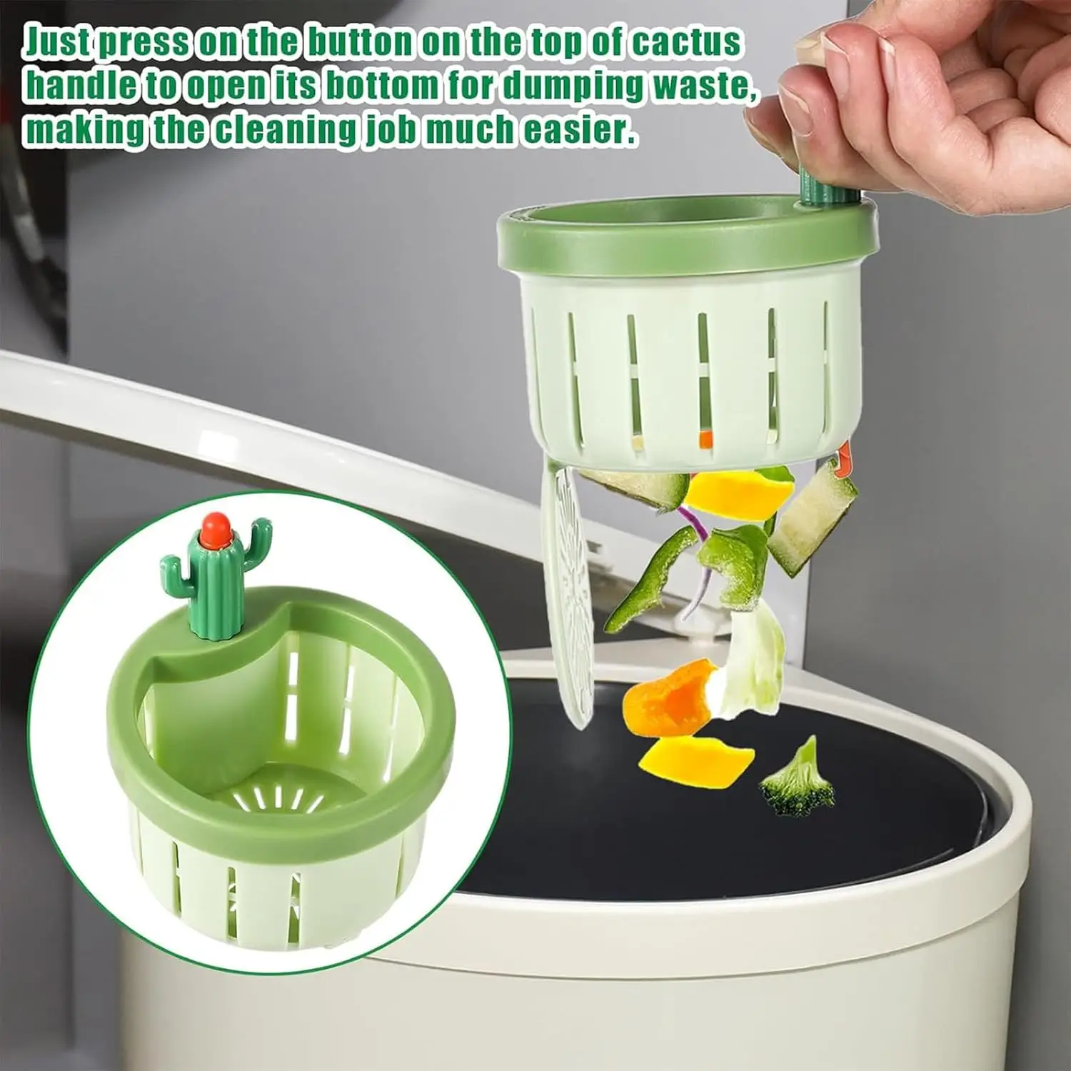 【US 2025 Deals for You Days】Cactus Sink Strainer, Kitchen Waste Collector Filter,Kitchen Accessories Sink Filter Basket