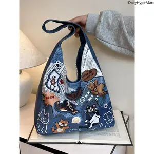 Women's Animal Print Leather Waterproof Shopper Bag - Large Capacity Casual Tote for Daily Use, Women's Tote Bags