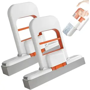 Folding Mini Mop with Absorbent Sponge Heads - No Need to Wash, Compact & Easy to Store, Ideal for Small Spaces & On-the-Go Cleaning, 2 Pack