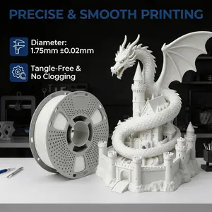 Hyper PETG Filament 1kg 1.75mm Transparent Brown -  Speed, Low Warp, No Tangle, Durable 3D Printer Filament for FDM Printers Printing speed printing high