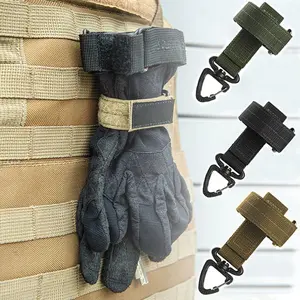 new multifunctional nylon hanging buckle rope storage buckle outdoor army fan carabiner anti-lost camping storage belt Survival Gear