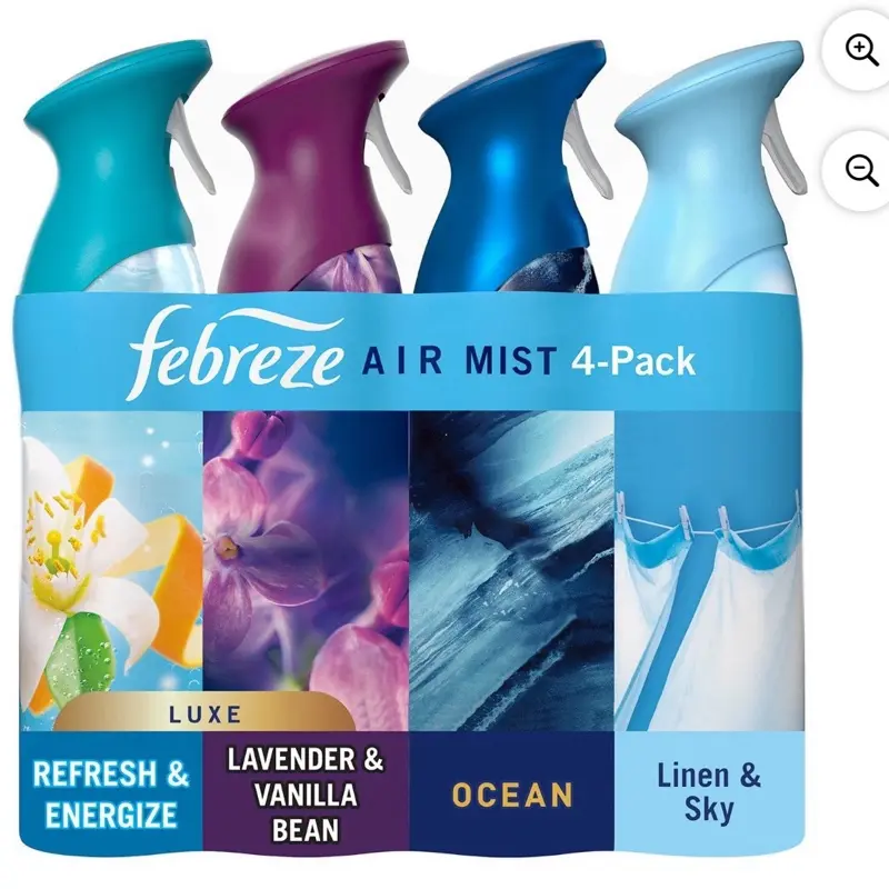 Febreze Air Mist Air Freshener Spray, Mixed Scent, 4ct., 32.4 oz.