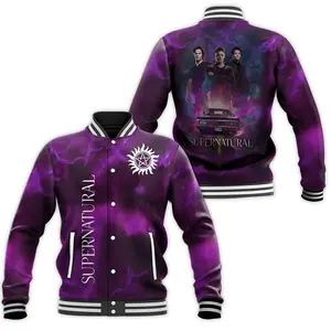 Winchester Brothers Inspired Varsity Jacket, Paranormal Series Bomber With Fan Tribute Style, Cozy Streetwear Gift For Show Fans