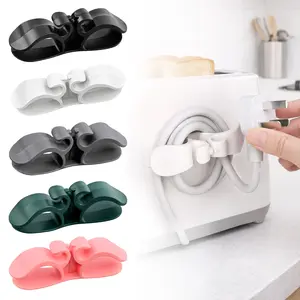 6-Pack Cord Appliance Cord Organizer with Plug Holder, Self-Adhesive Cable Winder for Kitchen Appliances, Cord Wrap for Air Fryer, Coffee Maker, Rice Cooker & Blender