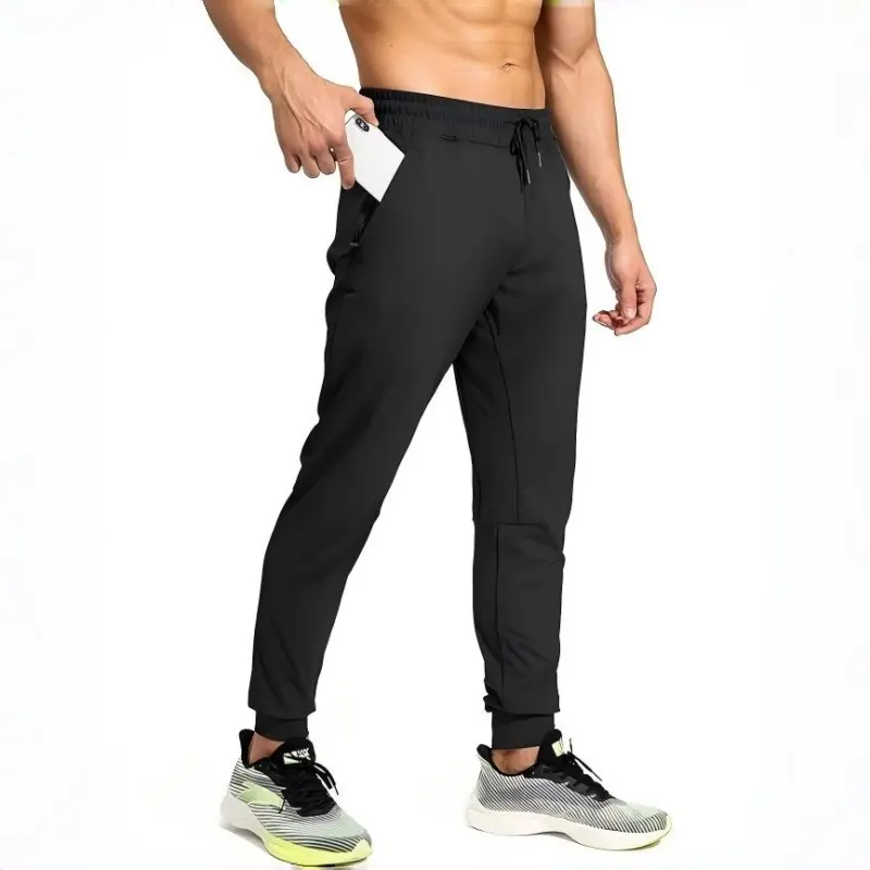 Men's Jogger  High-Stretch Sweatpant with Cuffed pants Side Zipper Pokects for Active Sport Athleisure Outfits Spring Casual Wear Activewear