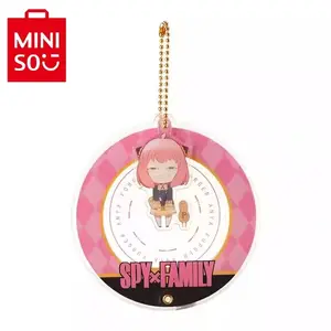 Miniso Spy × Family Acrylic Keychain with Badge Display Stand, Ita Bag Decor Anime Accessories,Perfect Bag Charm,Great Gift,Must have for Fans