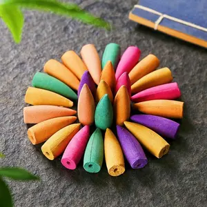 120pcs Incense Cones Set, Wood Scented Aromatherapy, Aroma Scented Floral, Meditation & Yoga Fragrance, Home Air Purifier, Ideal for Office Cleaning