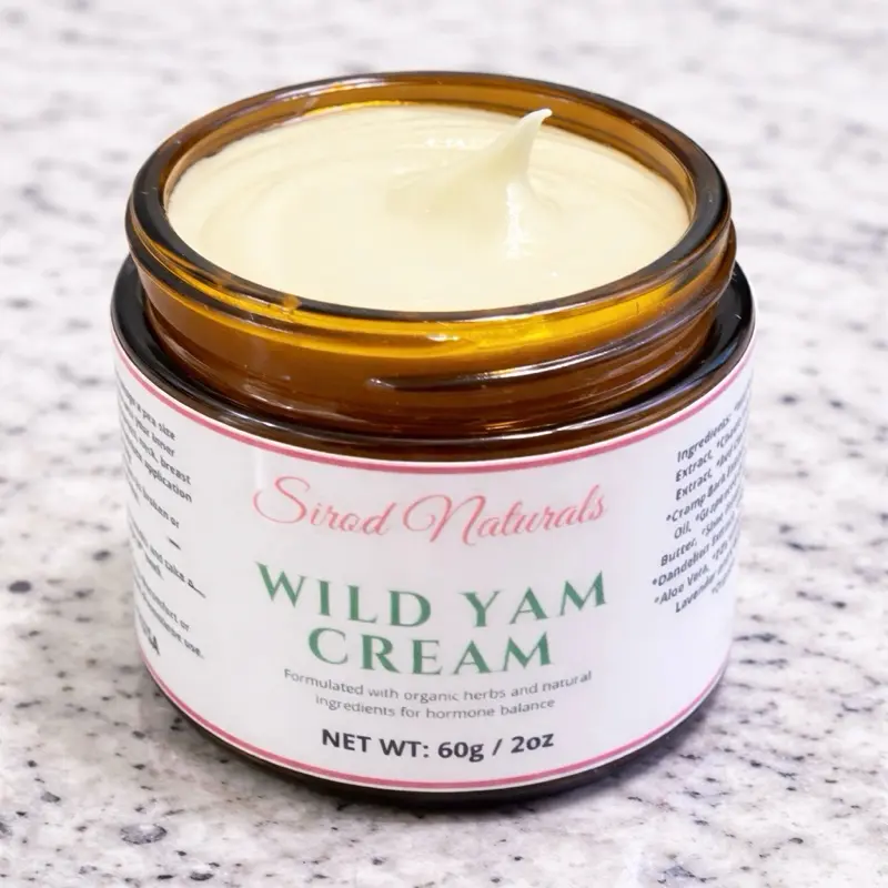 Sirod Naturals Wild Yam Cream - 60g/2oz Organic Herbs & Natural Ingredients for Balance