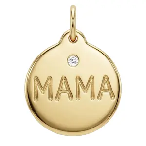 Mama Disk Charm With Diamond