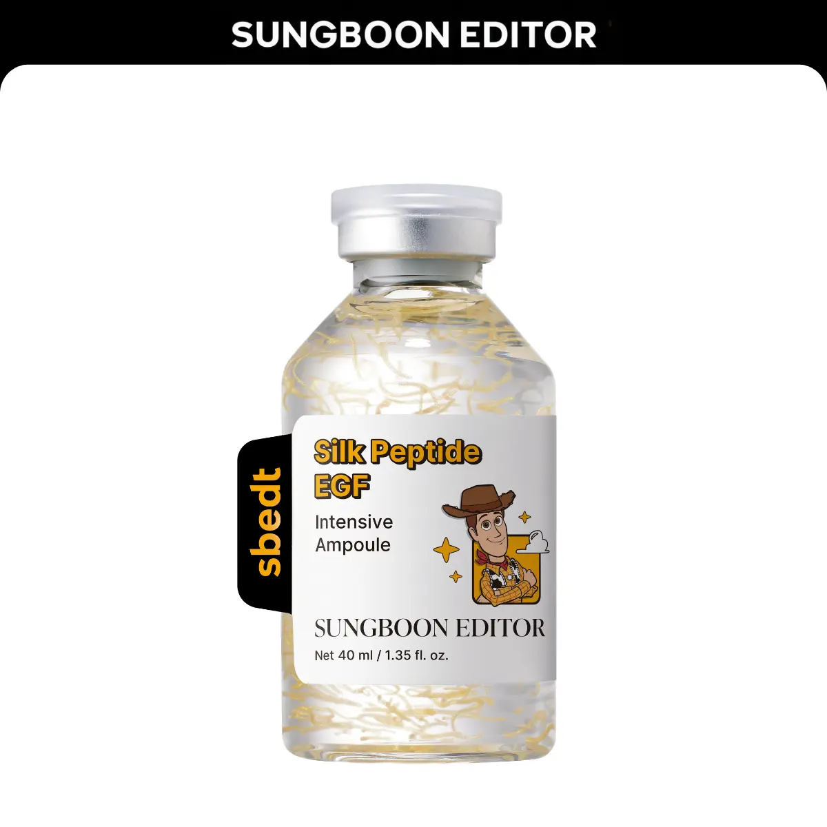 [Toy Story x Sbedt] Silk Peptide EGF Intensive Ampoule | Wrinkle Care | Face-Lift at Home serum with Peptides & Deep Collagen | Plumping, Smooth, Anti aging Korean Skincare (40ml)