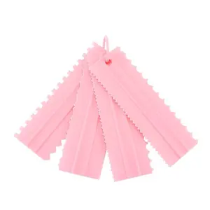 A Set of 4 Cake Scrapers, Including Smoothers for Cakes, a Cream Cake Decorating Scraper Set, Striped Edge Contour Scrapers, Serrated Frosting Smoothers for Cream Mousse Cakes, Suitable for Frosting Desserts, -Grade Tools, Kitchen Baking Tools