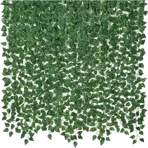 FAVOWREATH 24 pcs Artificial Ivy Garland, Fake Vines UV Resistant Greenery Leaves Fake Plants Hanging Aesthetic Vines for Home Bedroom Party Garden Wall Room Decor