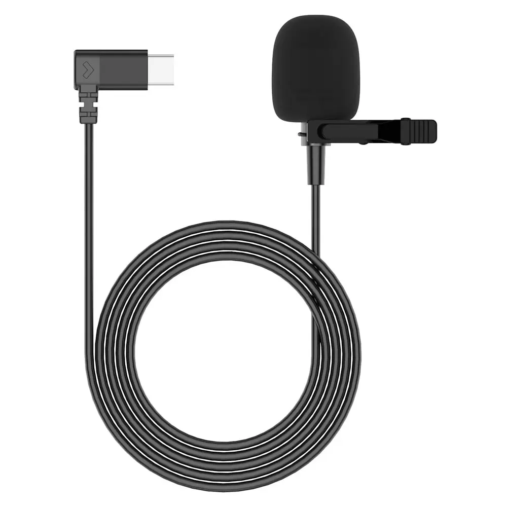 SJCAM External Audio Microphone - Mini, No Battery Needed, Type-C Compatibility, 55in Cable for SJ20/C200 Pro Action Cameras