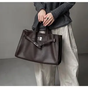 Genuine Leather 2026 New Commuting Bag for women Large Leather Handbag Tote  Commuting Shoulder Crossbody Bag Laptop Bags outdoorfun