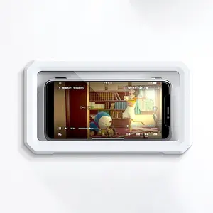 Shower Phone Holder • Waterproof • 360° Rotation • Anti-Fog • HD Touch • No Drill