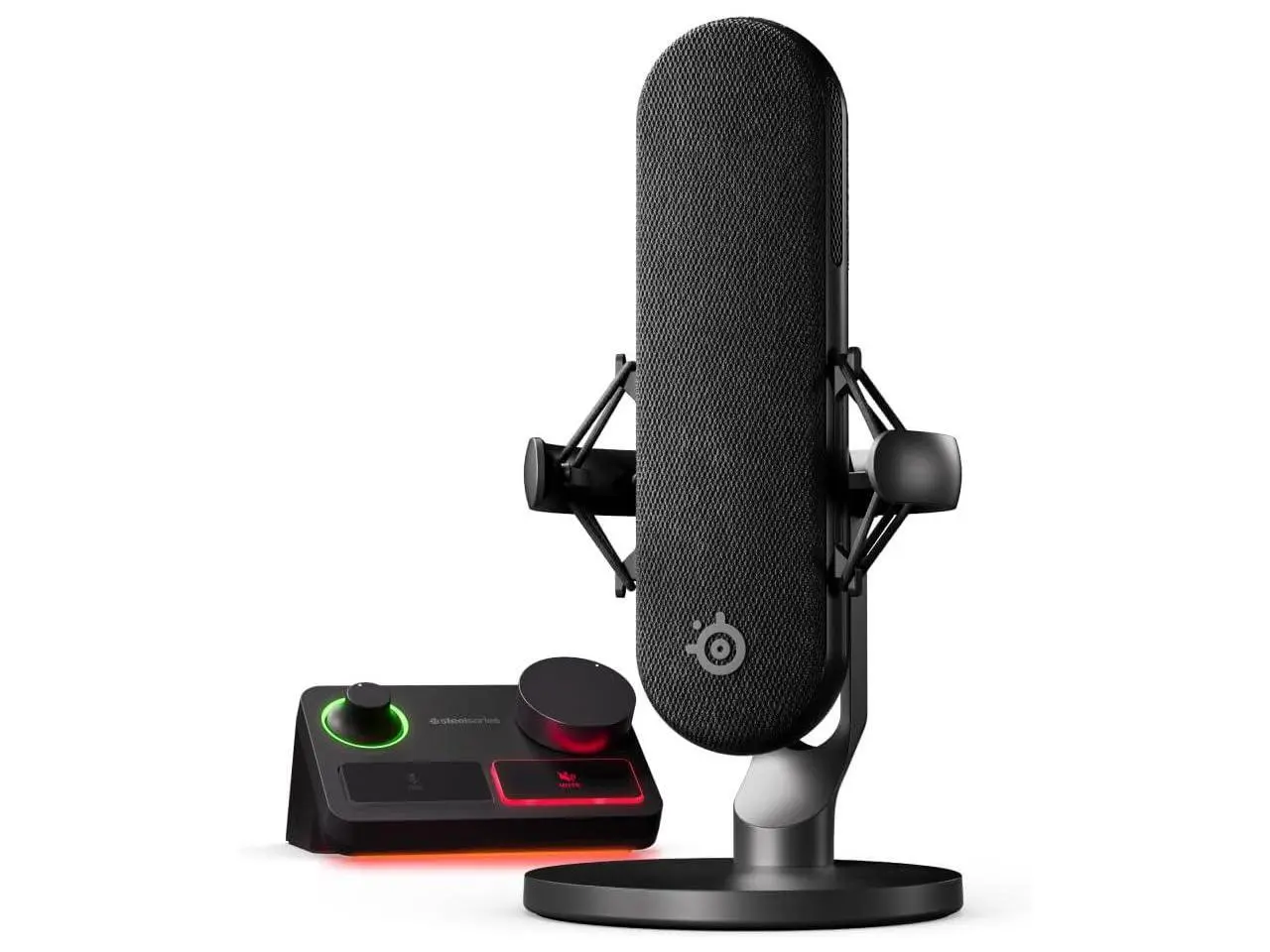 SteelSeries Alias Pro Kit  XLR Mic + Stream Mixer  3X Bigger Capsule for Gaming, Streaming and Podcasting  USB/XLR Interface  Free Sonar Audio Software  Custom Controls  RGB  Single or Dual PC